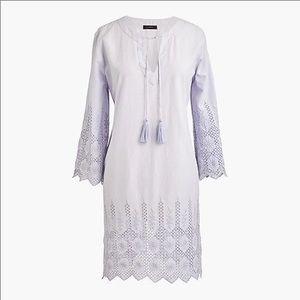 J. Crew Lavender Eyelet Tassel Tunic Coverup